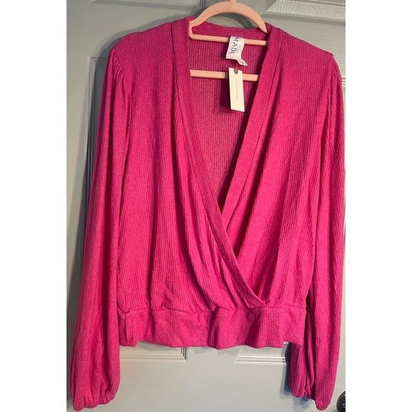 Anthropologie Amadi Rocio Surplice Wrap Top NWT SZ XL - Picture 6 of 14